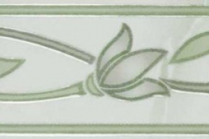 Плитка Тюльпан зеленый Бордюр 57*200 (1*20)