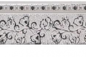 Карниз СТАНДАРТ КРУЖЕВО серебро 3х рядный 280см Белый в инд.упак.