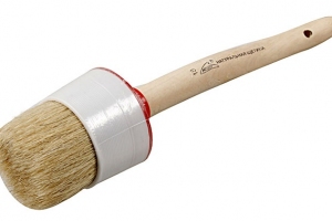 Кисть круглая 35 мм (№ 8), натуральная щетина, деревянная ручка