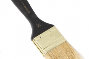 Кисть плоская 2,5 (63 мм) ЕВРО, натуральная щетина, деревянная ручка