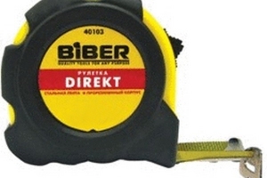 БИБЕР 40101 Рулетка DIRECT обрезиненный корпус 2мх16мм (10/120)