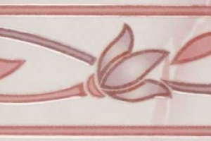 Плитка Тюльпан розовый Бордюр 57*200 (1*20)