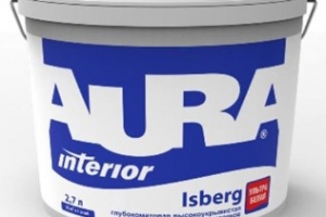 Краска потолочная акриловая AURA ISBERG (9 л)