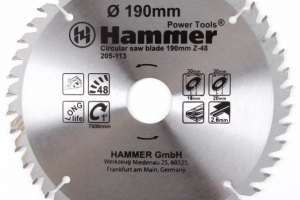Диск пильный Hammer Flex 205-113 CSB WD 190мм*48*30/20/16мм по дереву