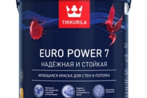 Краска моющаяся акриловая TIKKURILA EURO POWER 7 A (2,7 л)