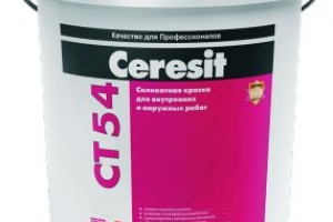 Краска силикатная CERESIT CT 54 для внутренних и наружных работ база трансп. (21 кг) /24