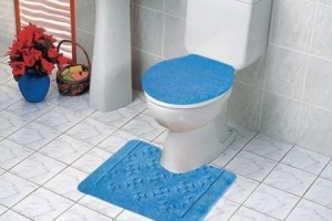 Коврик для ванной и туалета Vonaldi Standart комплект Голубой (50 см*80 см)