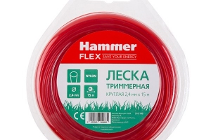 Леска триммерная Hammer Flex 216-106 2.4мм*15м круглая