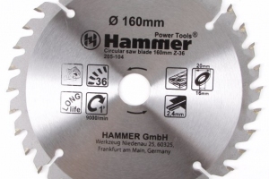 Диск пильный Hammer Flex 205-104 CSB WD 160мм*36*20/16мм по дереву