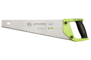Ножовка по дереву 400 мм, 3d, каленый зуб, двухкомпонентная рукоятка, ARMERO